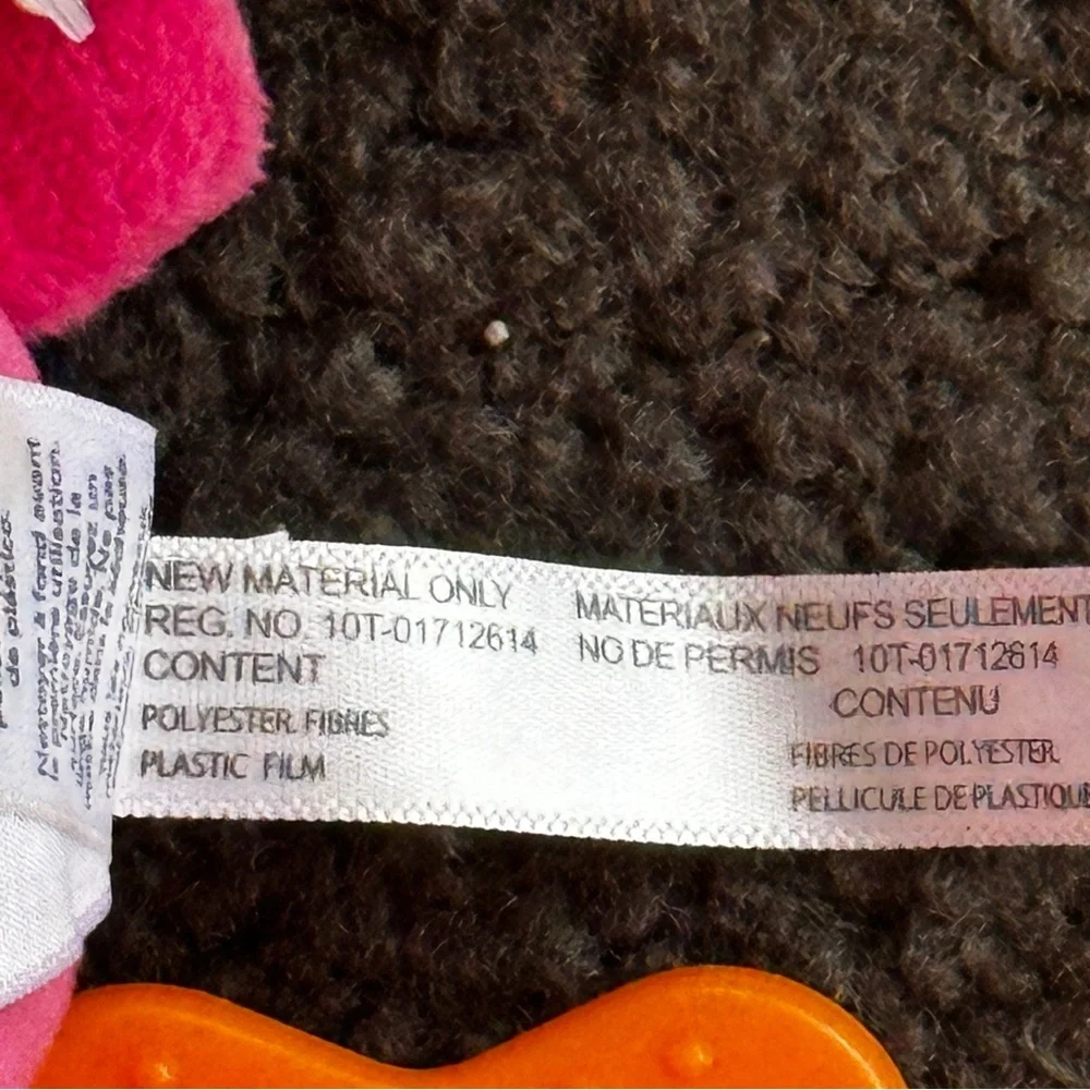 CARTER'S Pink and Orange Plush Bird Toy